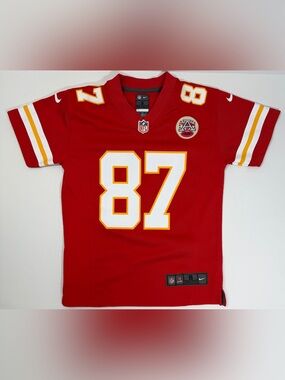 Travis Kelce Nike On Field Kansas City Chiefs NFL Youth S Jersey Small 8 STAINED